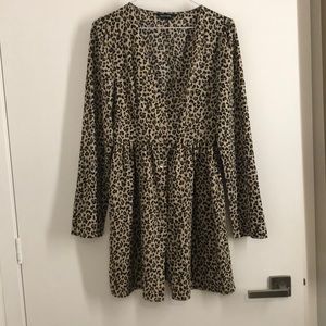 Jestoms Leopard Print Smock Dress